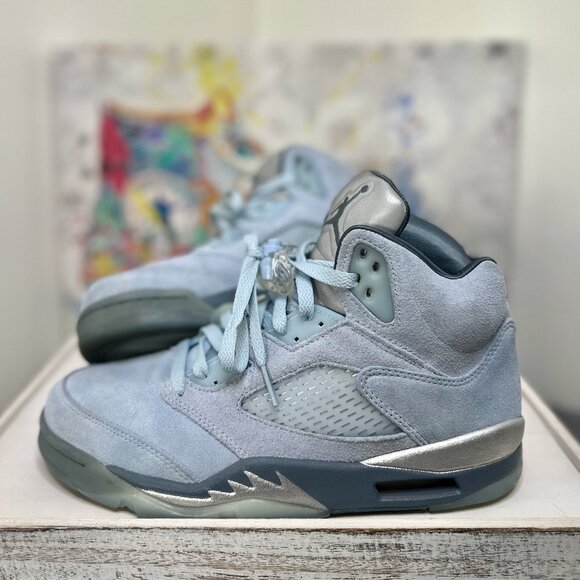 Air Jordan 5 Retro Blue Suede - Picture 4 of 6